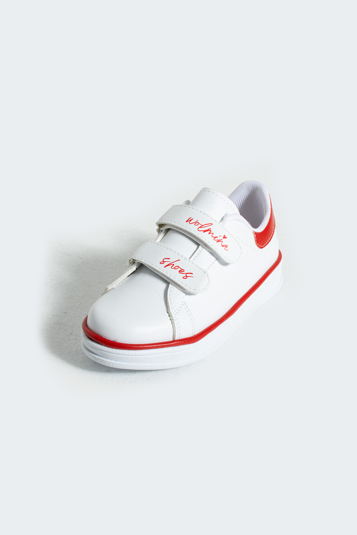 Pembe Potin Rahat Taban Cırtlı Çocuk Sneaker 001-70-24BKırmızı - Beyaz
