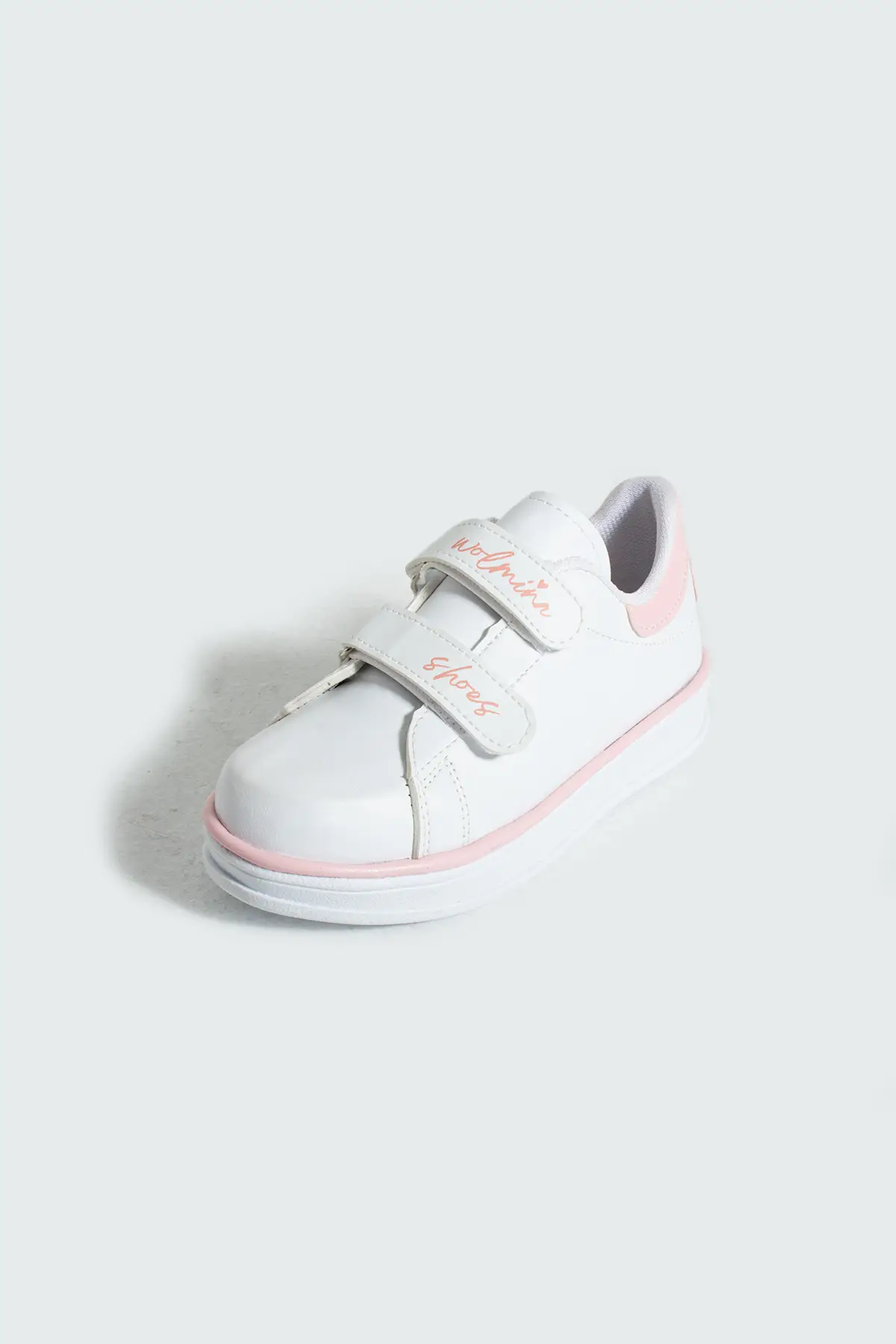 Pembe Potin Rahat Taban Cırtlı Çocuk Sneaker 001-70-24BPudra - Beyaz