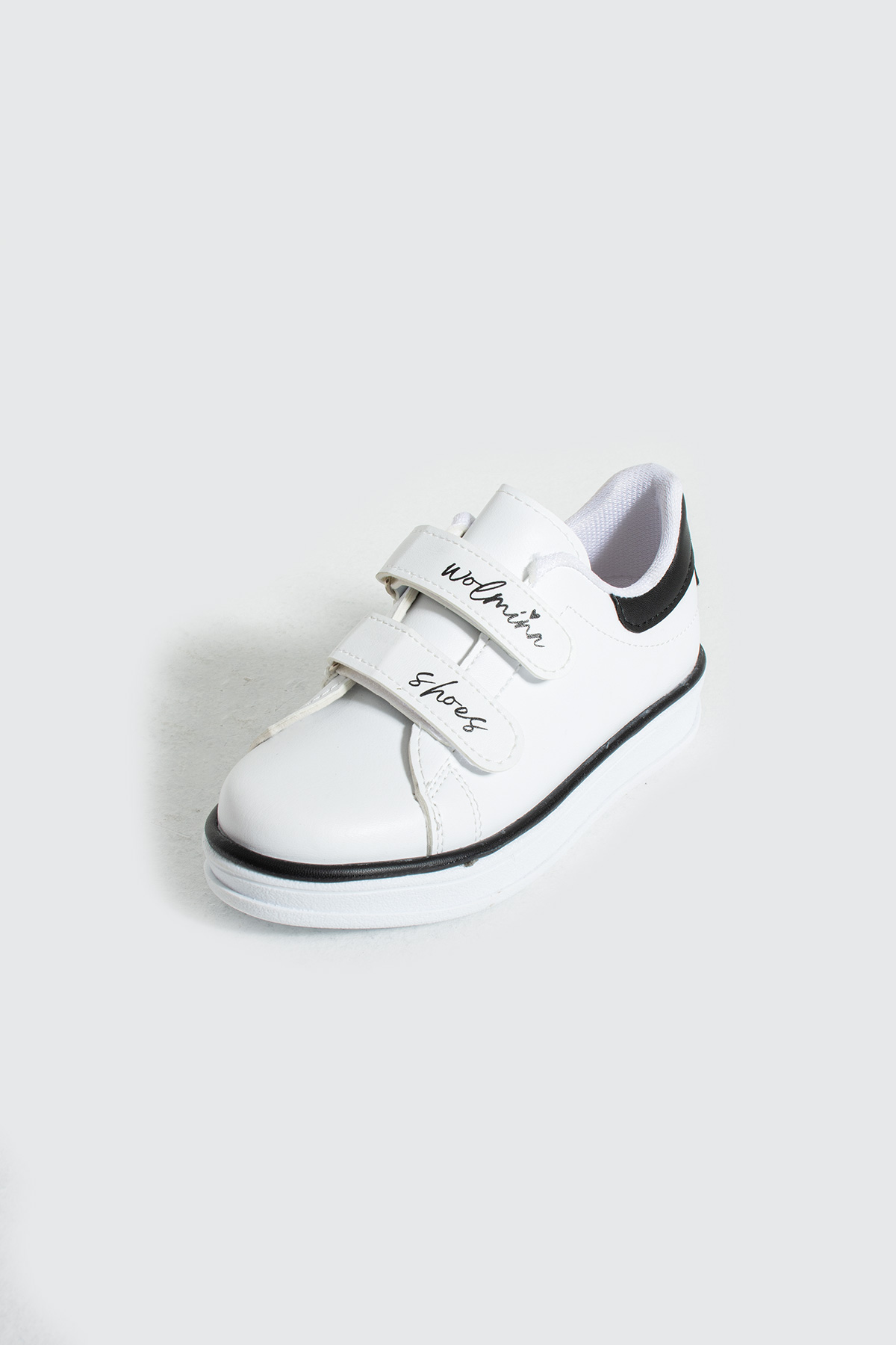 Pembe Potin Rahat Taban Cırtlı Çocuk Sneaker 001-70-24BSiyah - Beyaz