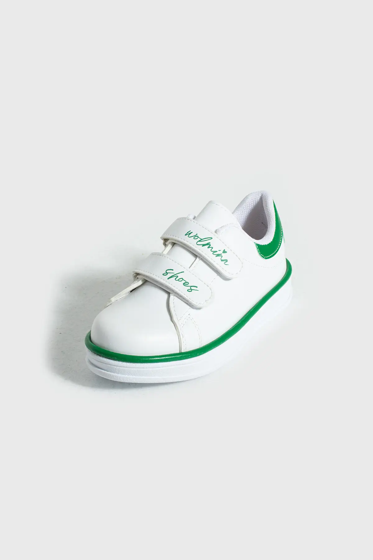 Pembe Potin Rahat Taban Cırtlı Çocuk Sneaker 001-70-24BYeşil - Beyaz