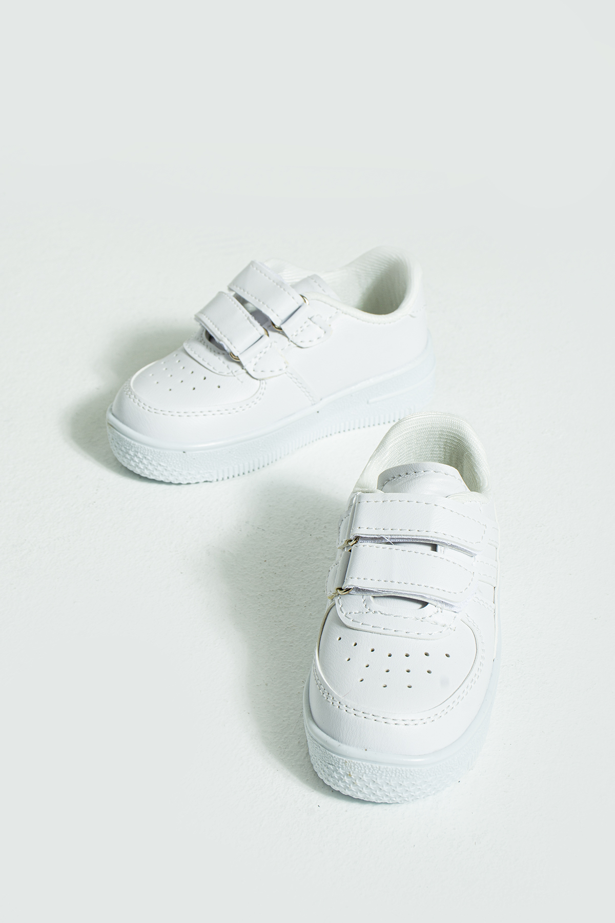 Pembe Potin Rahat Taban Cırtlı Çocuk Sneakers 001-700-23 - Beyaz